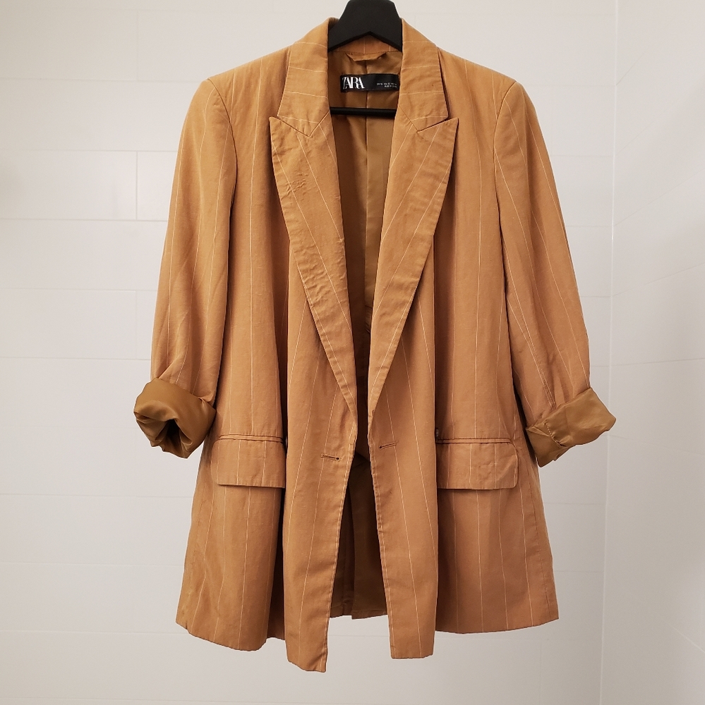 Zara Oversized Pinstriped Blazer